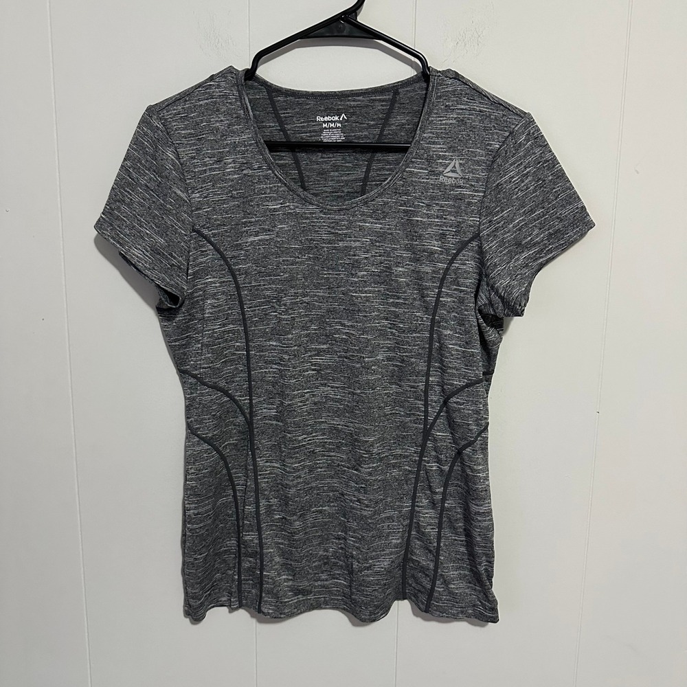 reebok fitted activewear top Gray Size M